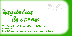 magdolna czitrom business card